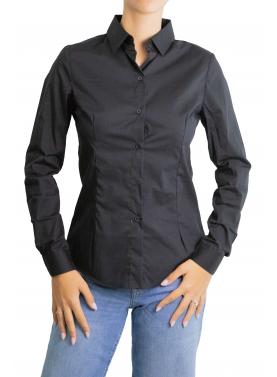 Camicia tinta unita avvitata in cotone 